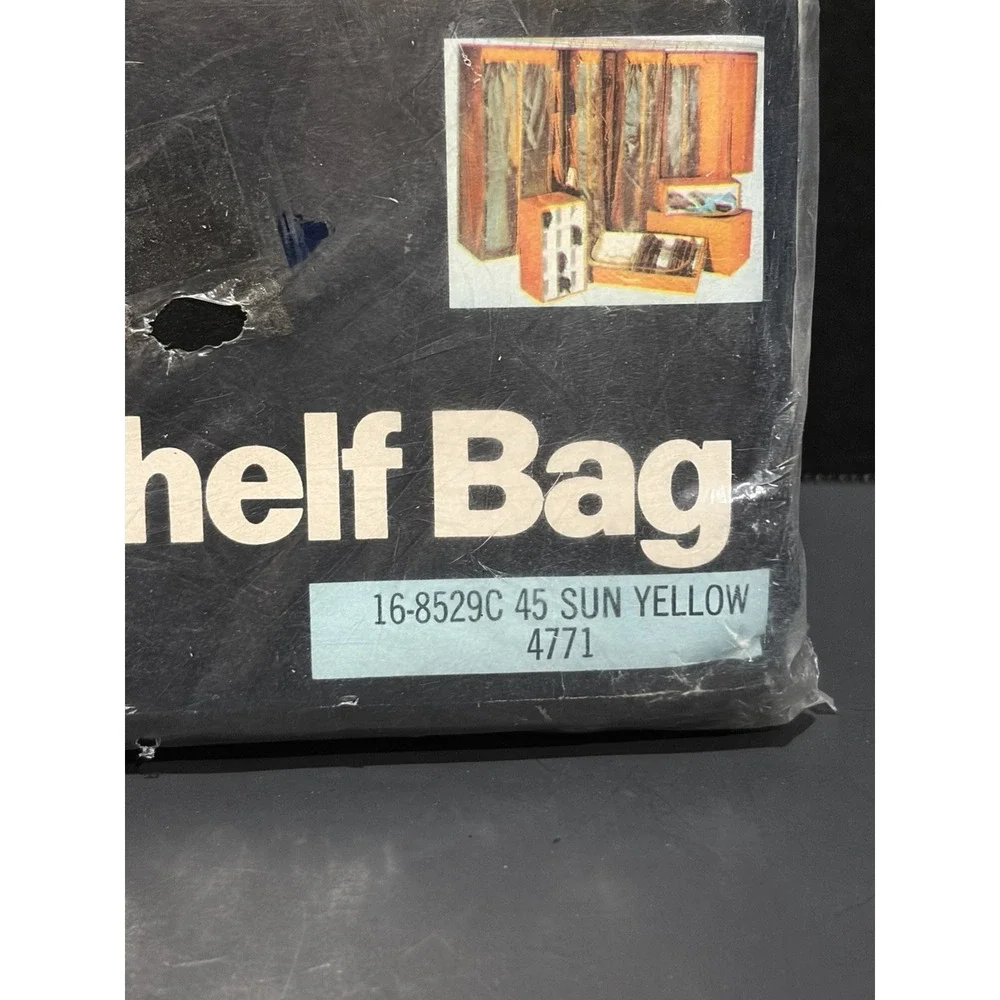 Vintage Princess House Sun Yellow Shoe Shelf Bag NOS 1970's Hanging Closet Retro
